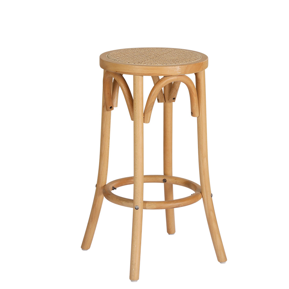 Stool Haven Bar Stool Rattan Seat Wooden