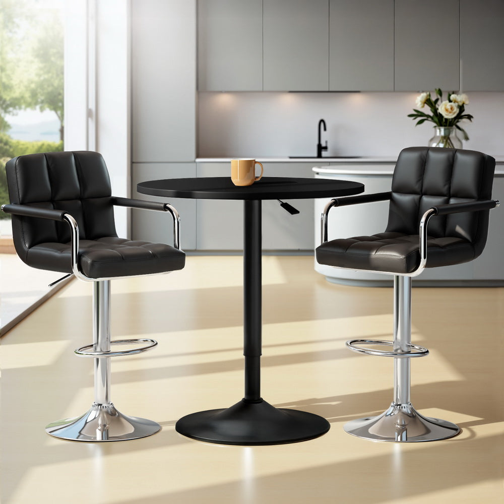 Stool Haven Bar Table and Stools Set Dining Desk Kitchen Chairs Cafe Pub