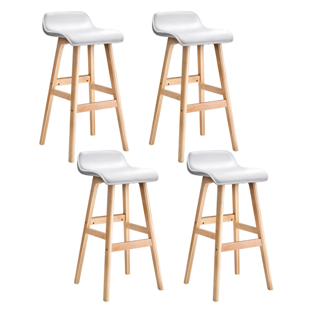 Stool Haven 4x Bar Stools Wooden Stool White