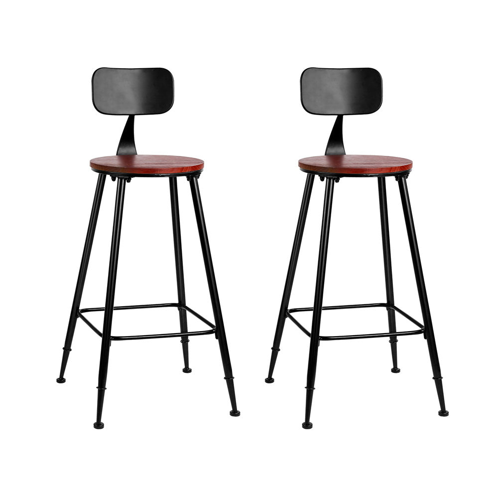 Stool Haven 2x Bar Stools Vintage Metal Chairs