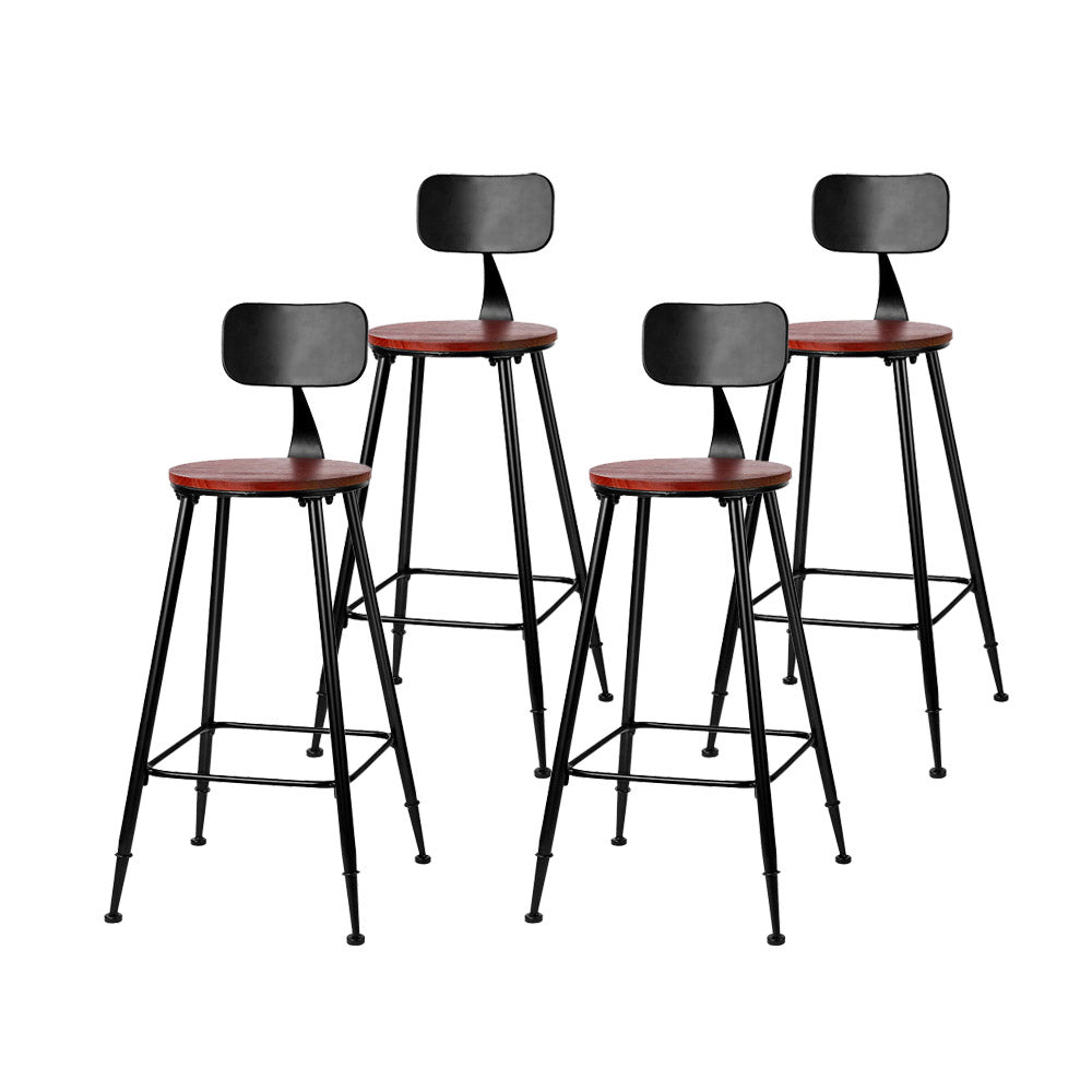 Stool Haven 4x Bar Stools Vintage Metal Chairs