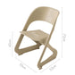 Stool HavenIn Set of 4 Dining Chairs Office Cafe Lounge Seat Stackable Plastic Leisure Chairs Beige