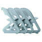 Stool HavenIn Set of 4 Dining Chairs Office Cafe Lounge Seat Stackable Plastic Leisure Chairs Blue