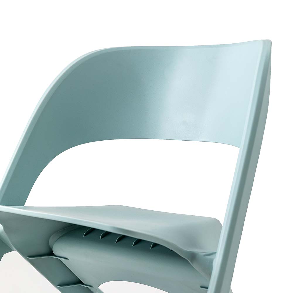 Stool HavenIn Set of 4 Dining Chairs Office Cafe Lounge Seat Stackable Plastic Leisure Chairs Blue