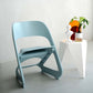 Stool HavenIn Set of 4 Dining Chairs Office Cafe Lounge Seat Stackable Plastic Leisure Chairs Blue
