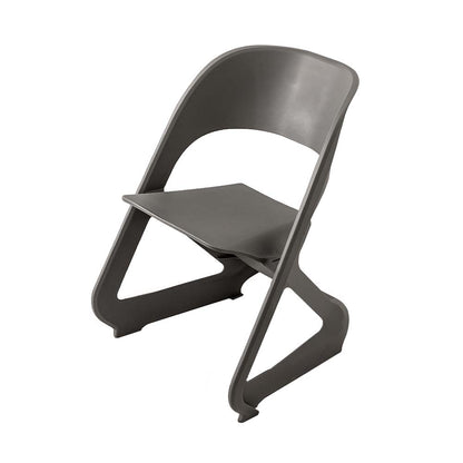 Stool HavenIn Set of 4 Dining Chairs Office Cafe Lounge Seat Stackable Plastic Leisure Chairs Grey