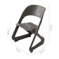 Stool HavenIn Set of 4 Dining Chairs Office Cafe Lounge Seat Stackable Plastic Leisure Chairs Grey