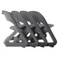 Stool HavenIn Set of 4 Dining Chairs Office Cafe Lounge Seat Stackable Plastic Leisure Chairs Grey