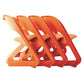 Stool HavenIn Set of 4 Dining Chairs Office Cafe Lounge Seat Stackable Plastic Leisure Chairs Orange