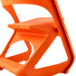 Stool HavenIn Set of 4 Dining Chairs Office Cafe Lounge Seat Stackable Plastic Leisure Chairs Orange