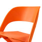 Stool HavenIn Set of 4 Dining Chairs Office Cafe Lounge Seat Stackable Plastic Leisure Chairs Orange
