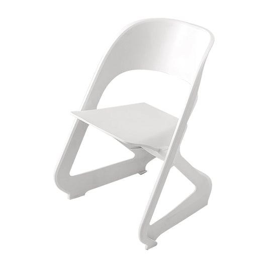 Stool HavenIn Set of 4 Dining Chairs Office Cafe Lounge Seat Stackable Plastic Leisure Chairs White