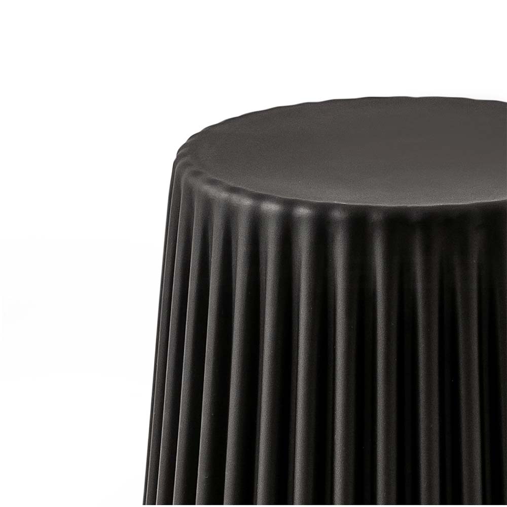 Stool HavenIn Set of 2 Cupcake Stool Plastic Stacking Bar Stools Dining Chairs Kitchen Black