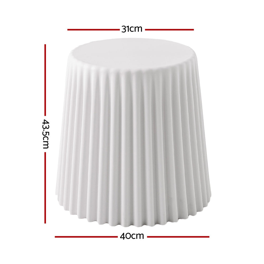 Stool Haven Set of 4 Cupcake Stackable Stools - White