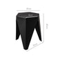 Stool HavenIn Set of 2 Puzzle Stool Plastic Stacking Bar Stools Dining Chairs Kitchen Black