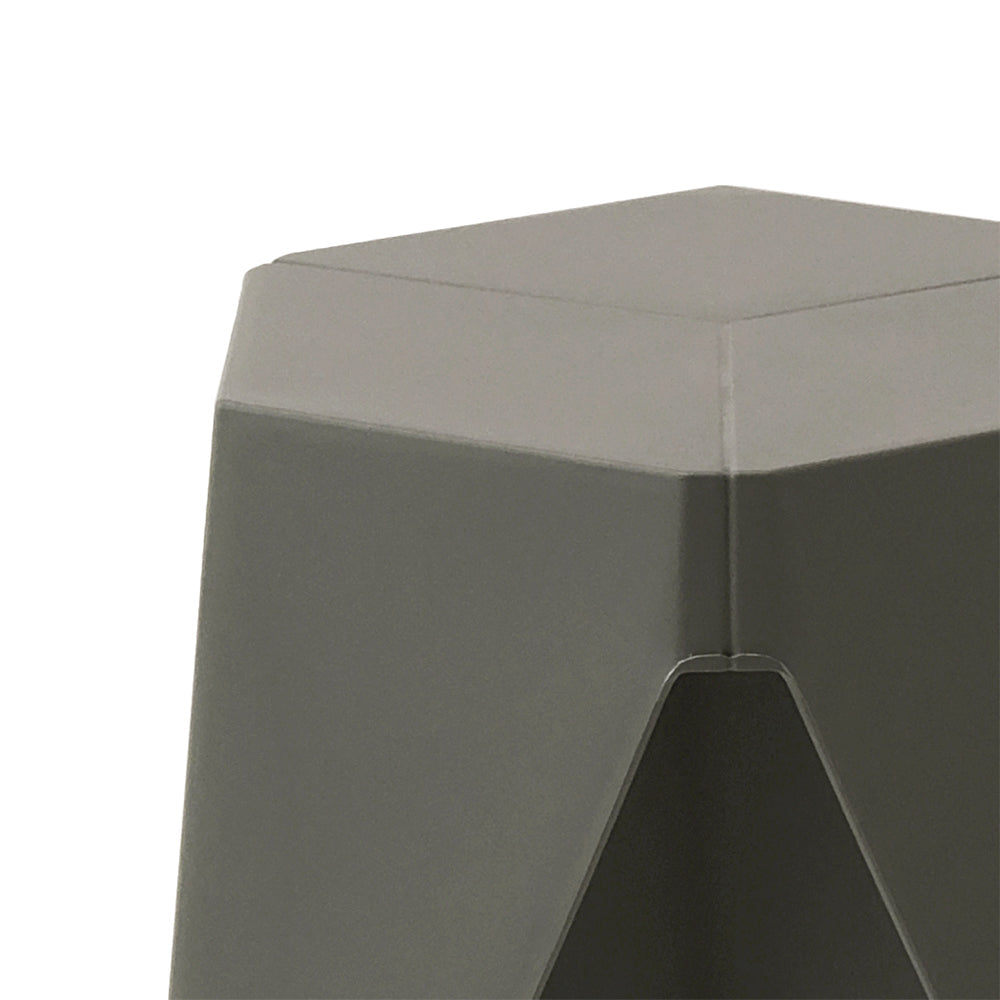 Stool HavenIn Set of 2 Puzzle Stool Plastic Stacking Bar Stools Dining Chairs Kitchen Grey