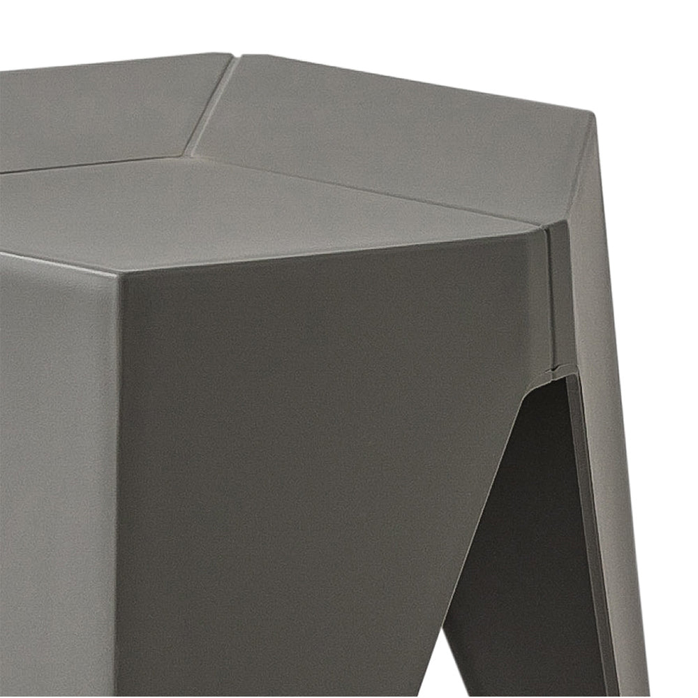 Stool HavenIn Set of 2 Puzzle Stool Plastic Stacking Bar Stools Dining Chairs Kitchen Grey