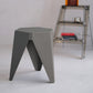 Stool HavenIn Set of 2 Puzzle Stool Plastic Stacking Bar Stools Dining Chairs Kitchen Grey