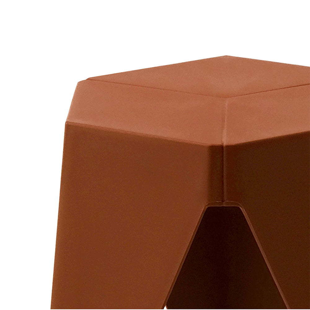 Stool HavenIn Set of 2 Puzzle Stool Plastic Stacking Bar Stools Dining Chairs Kitchen Red