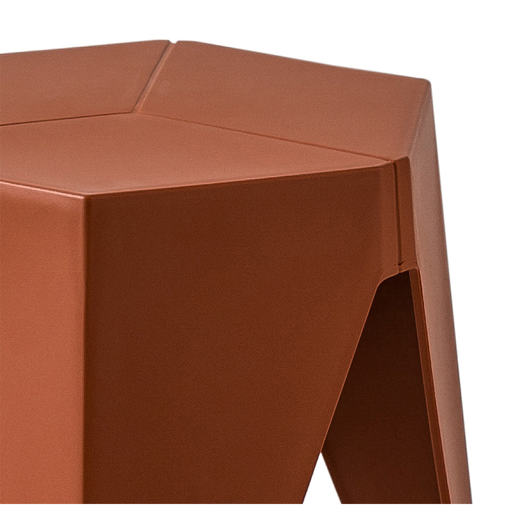 Stool HavenIn Set of 2 Puzzle Stool Plastic Stacking Bar Stools Dining Chairs Kitchen Red