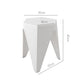 Stool HavenIn Set of 2 Puzzle Stool Plastic Stacking Bar Stools Dining Chairs Kitchen White