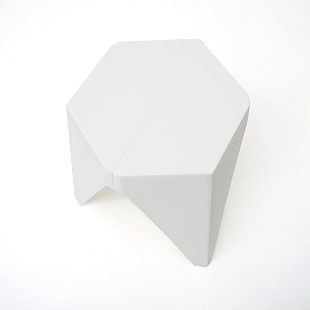 Stool HavenIn Set of 2 Puzzle Stool Plastic Stacking Bar Stools Dining Chairs Kitchen White