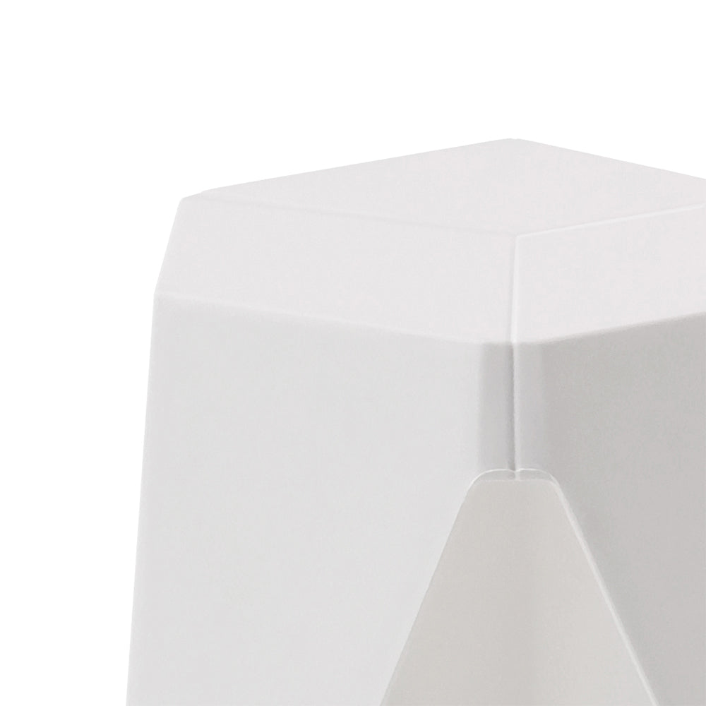 Stool HavenIn Set of 2 Puzzle Stool Plastic Stacking Bar Stools Dining Chairs Kitchen White