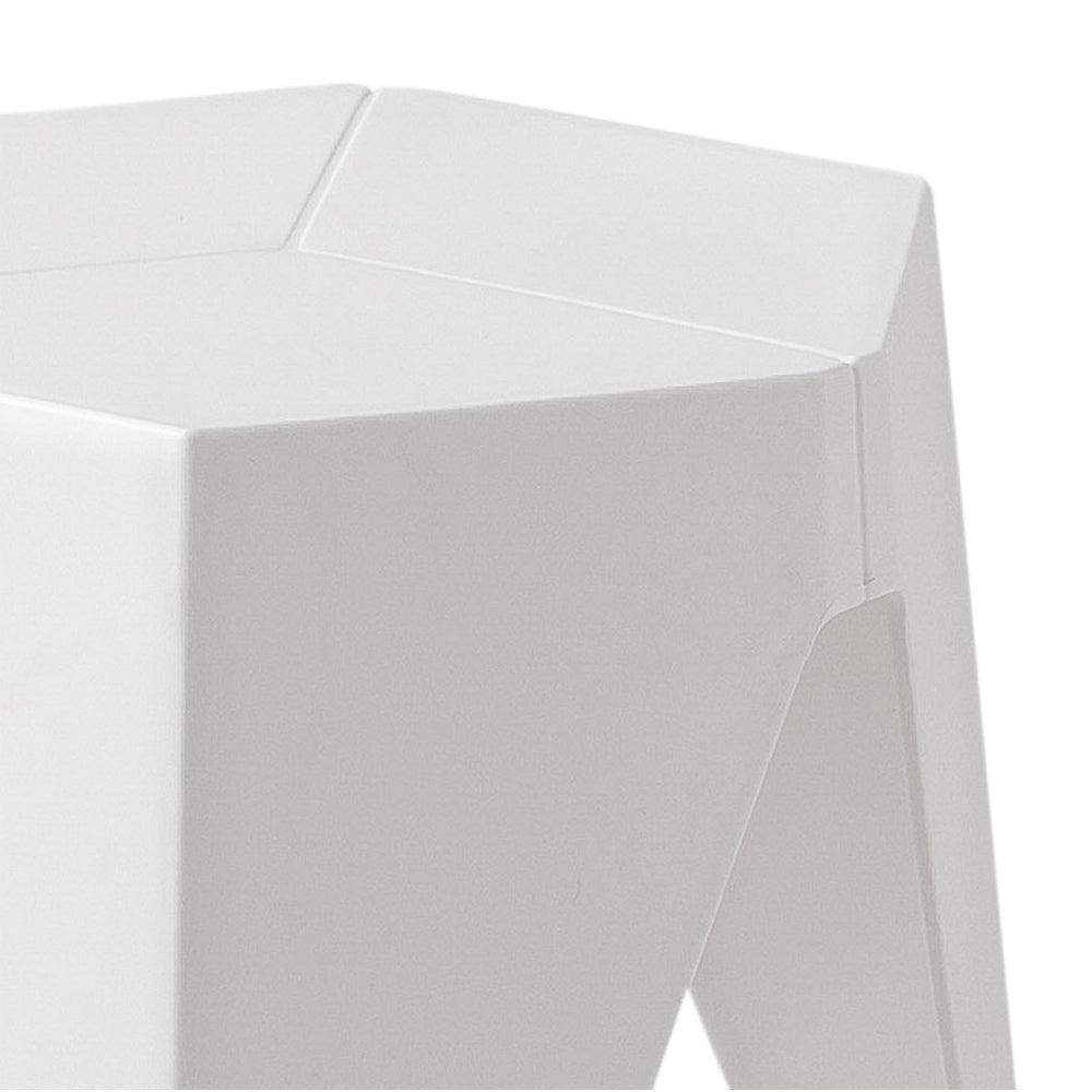 Stool HavenIn Set of 2 Puzzle Stool Plastic Stacking Bar Stools Dining Chairs Kitchen White
