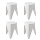 Stool Haven Set of 4 Puzzle Stackable Stools - White