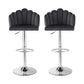 Stool Haven Bar Stool X2 Kitchen Dining Counter Gaslift Chair Adjustable Velvet Grey