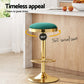 4x Stool Haven Bar Stools Kitchen Dining Chairs Velvet Padded Stool Green