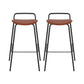 2x Stool Haven Bar Stools Kitchen Counter Stools Metal Brown