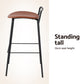 2x Stool Haven Bar Stools Kitchen Counter Stools Metal Brown