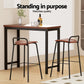 2x Stool Haven Bar Stools Kitchen Counter Stools Metal Brown