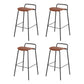 4x Stool Haven Bar Stools Kitchen Counter Dining Chair Metal Brown