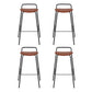 4x Stool Haven Bar Stools Kitchen Counter Dining Chair Metal Brown