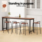4x Stool Haven Bar Stools Kitchen Counter Dining Chair Metal Brown