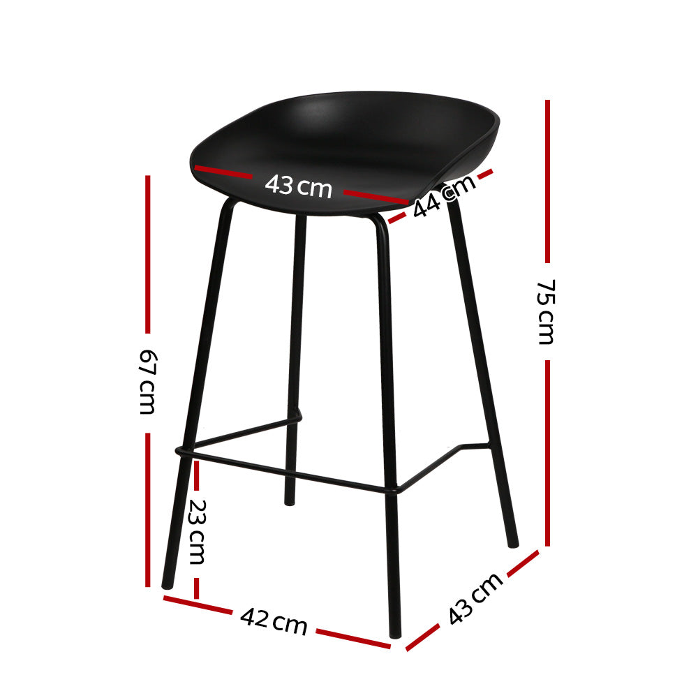 Stool Haven 2x Bar Stools Kitchen Counter Stools Metal