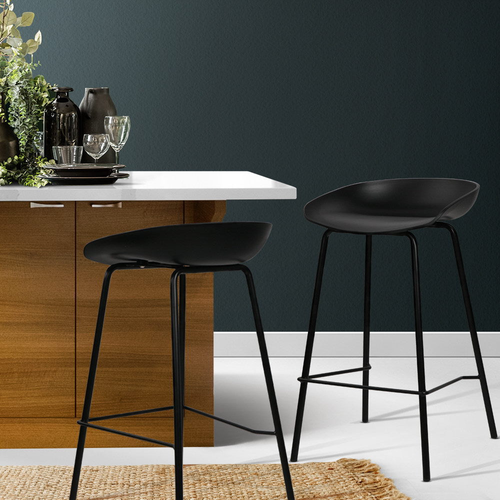 Stool Haven 2x Bar Stools Kitchen Counter Stools Metal