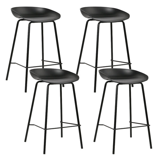 Stool Haven Set of 4 Metal Bar Stools - Black