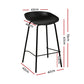 Stool Haven Set of 4 Metal Bar Stools - Black