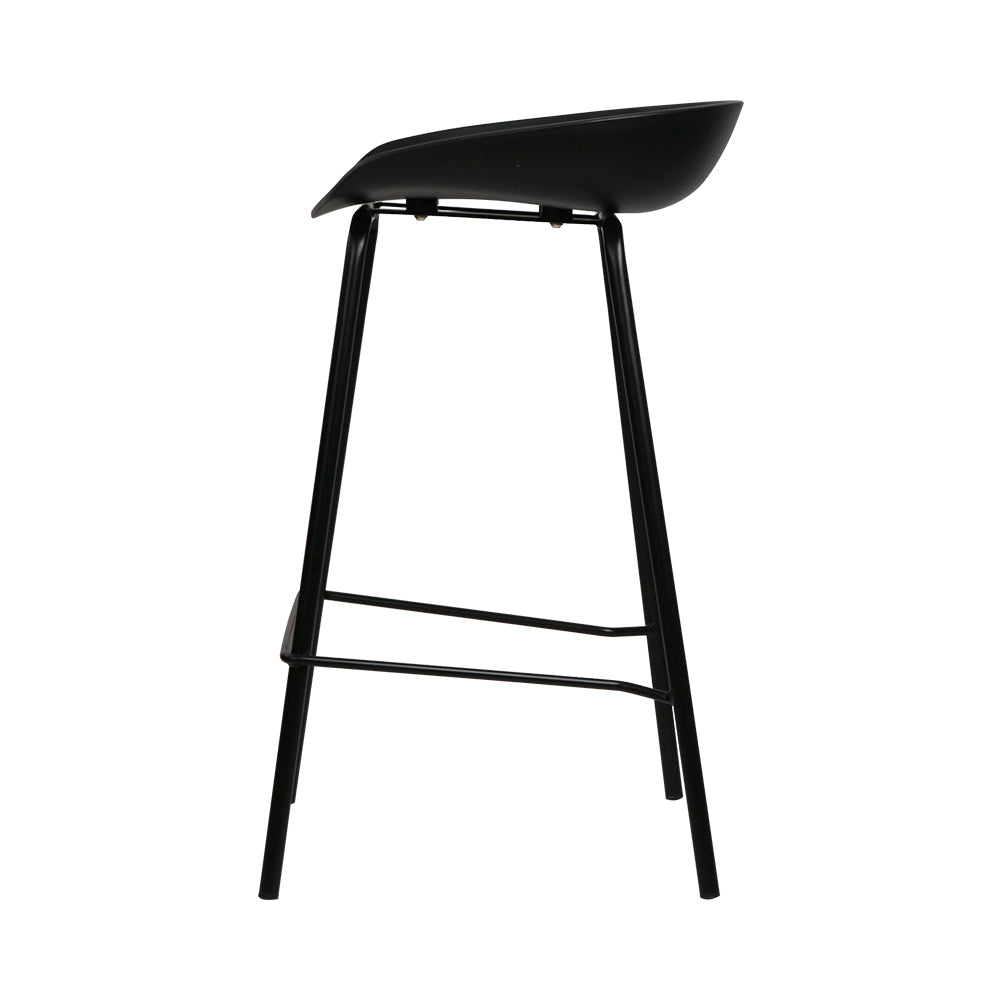 Stool Haven Set of 4 Metal Bar Stools - Black