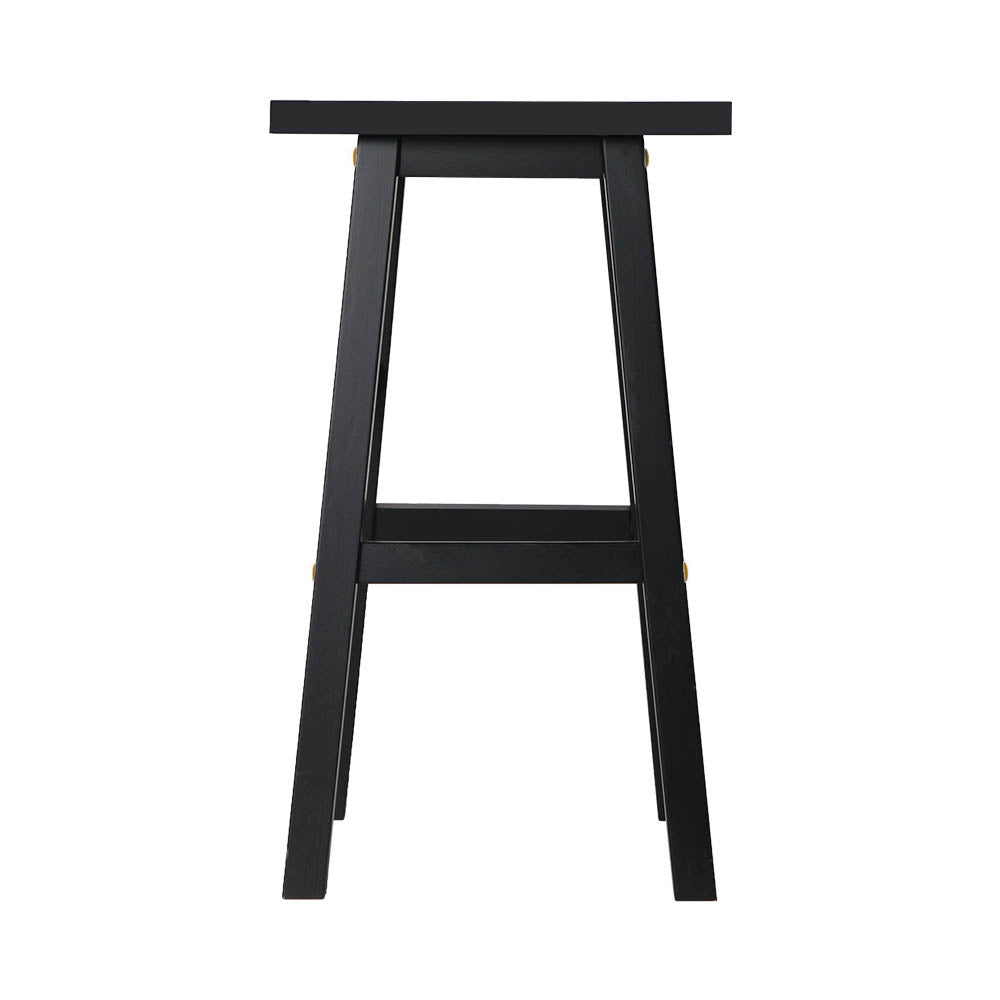 Stool Haven Set of 2 Beech Wood Bar Stools - Black