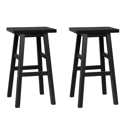 Stool Haven Set of 2 Beech Wood Bar Stools - Black