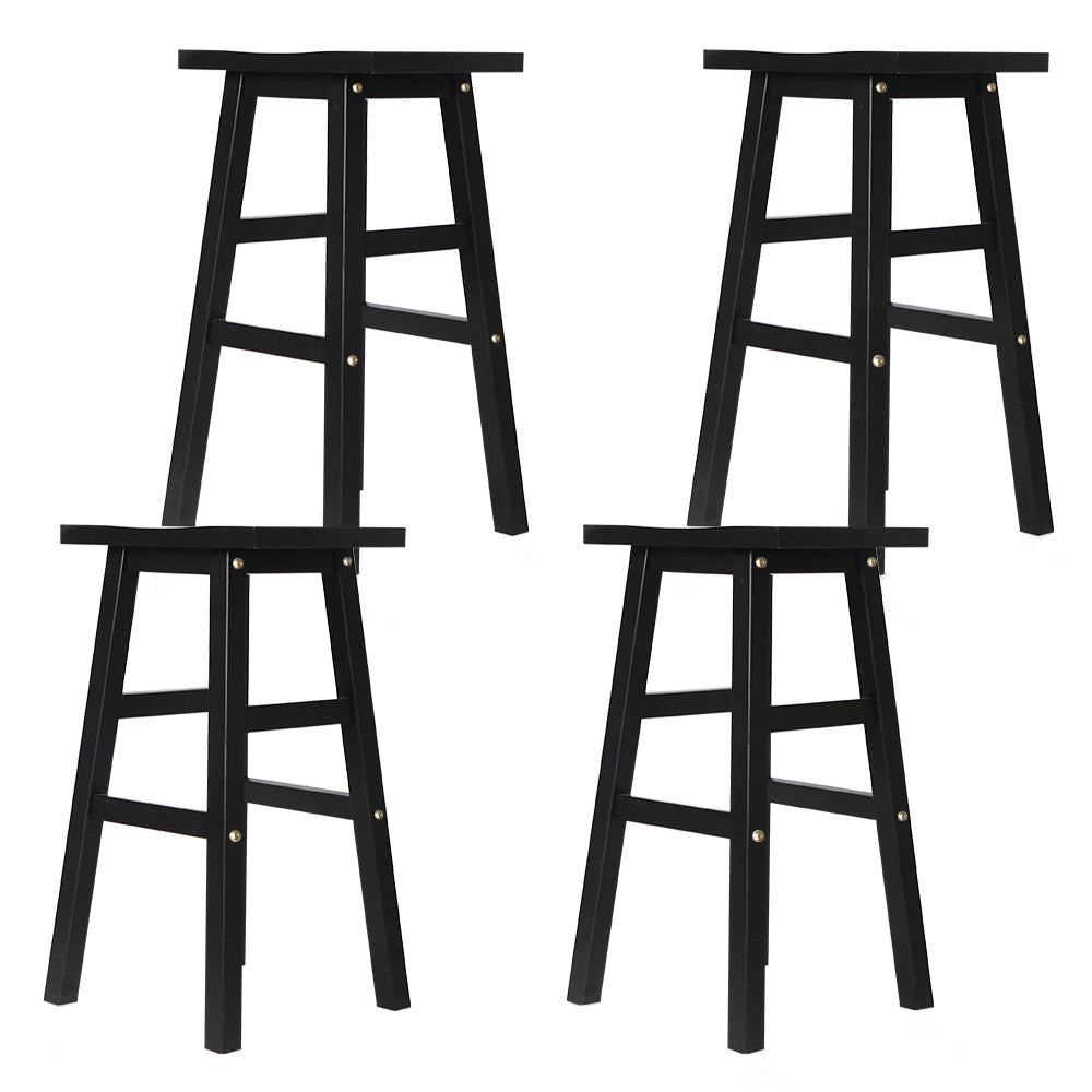 Stool Haven Bar Stools Kitchen Counter Stools Wooden Chairs Black x4