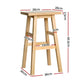 Stool Haven Set of 2 Beech Wood Bar Stools - Natural