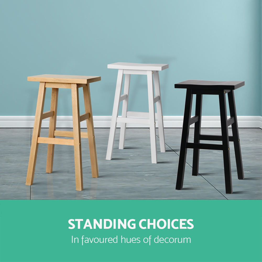 Stool Haven Set of 2 Beech Wood Bar Stools - Natural