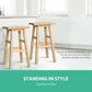 Stool Haven Set of 2 Beech Wood Bar Stools - Natural