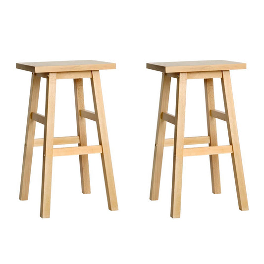 Stool Haven Set of 2 Beech Wood Bar Stools - Natural