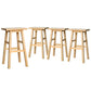 Stool Haven 4x Bar Stools Kitchen Chairs Wooden Nature